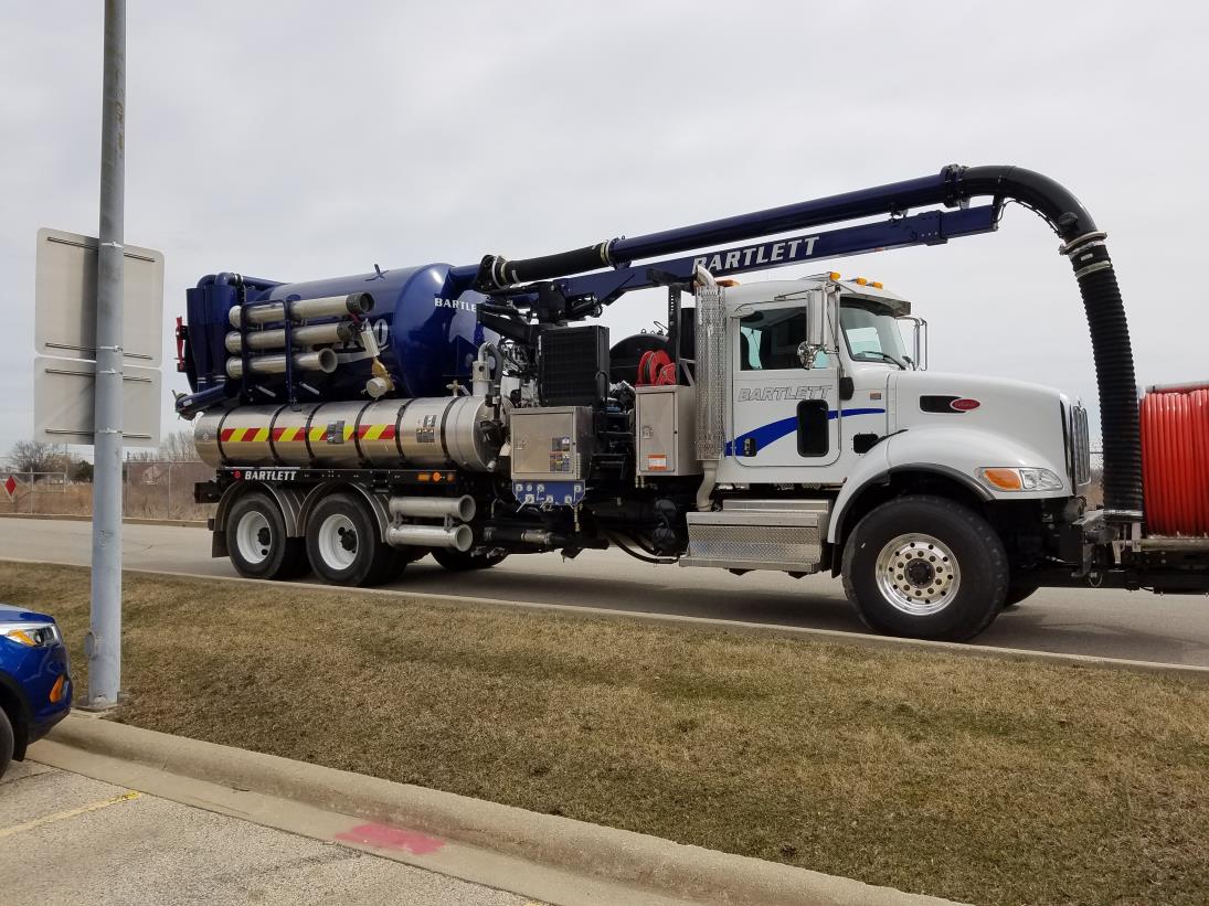 PW truck used for sewer cleaning