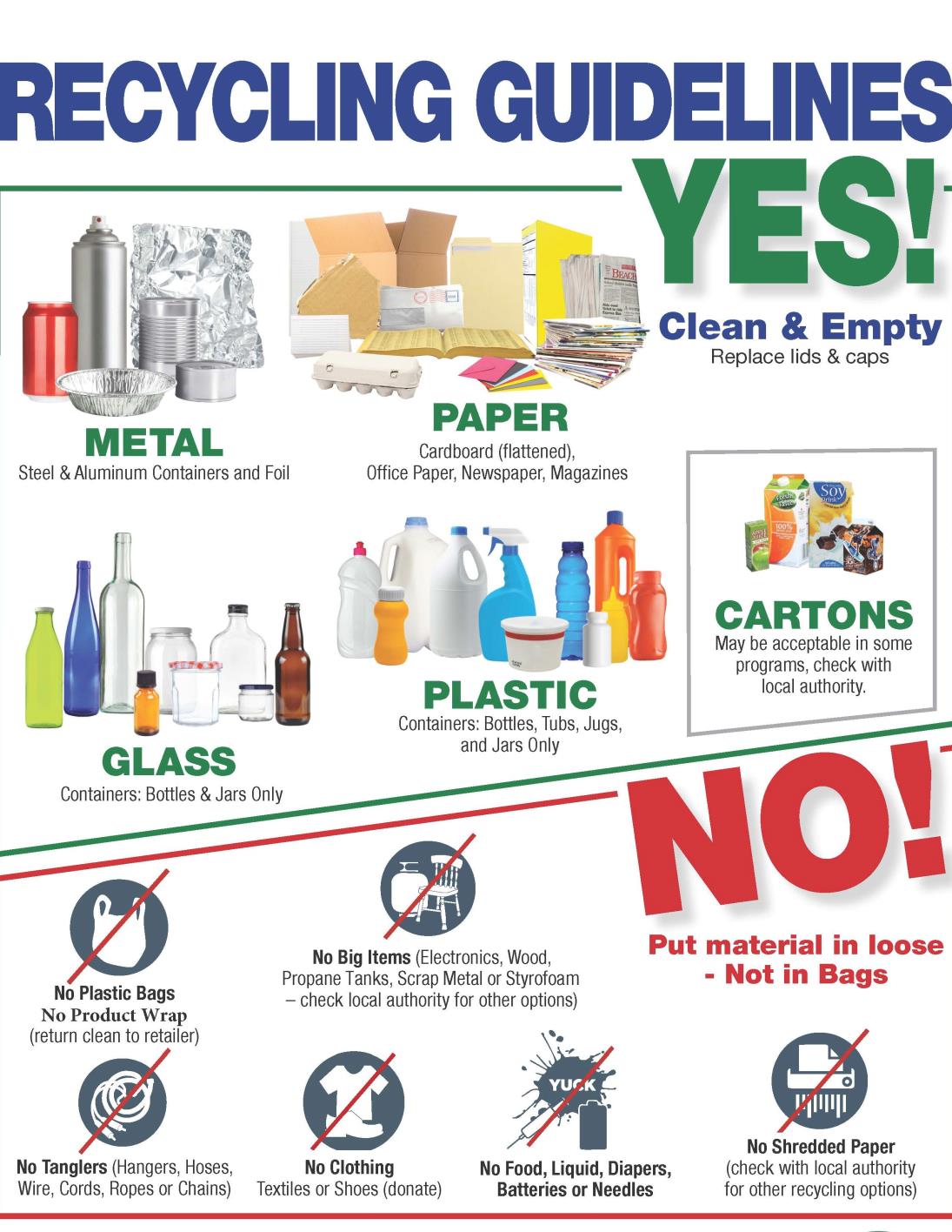 Illinois Recycling Guidelines infographic