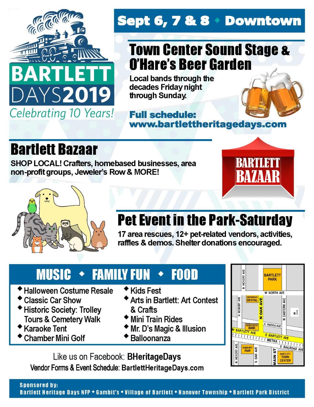 Bartlett Days 2019 flyer