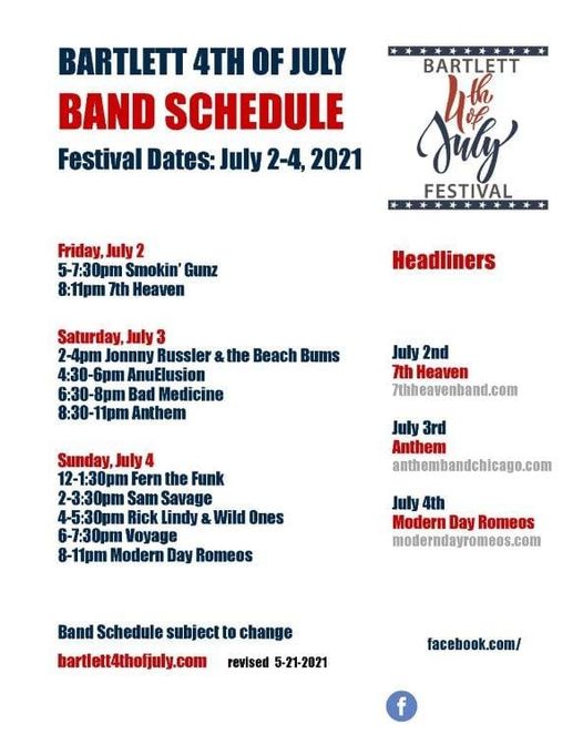 4th of July Fest 2021 schedule
