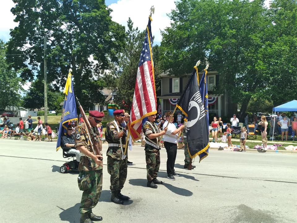 4th of July parade color guard
